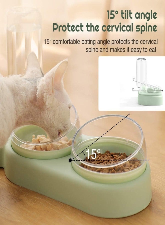 REMICH Wet and Dry Food Pet Utensils Bowl for Small and Adult Dog Cat | Rotatable & Detachable Pet Feeder Bowl | Automatic Water Dispenser Bottle, Pet Feeder for Small Animals (1Pcs,Green) - Image 5